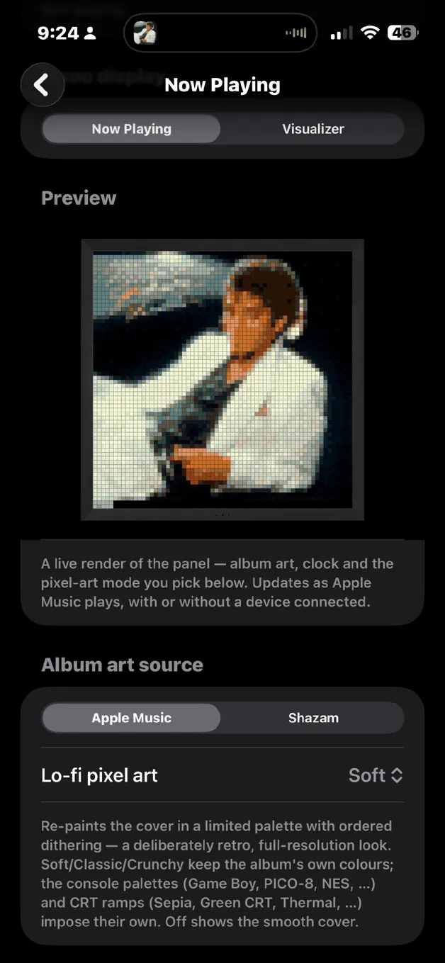 PixelFlow — Now Playing screenshot