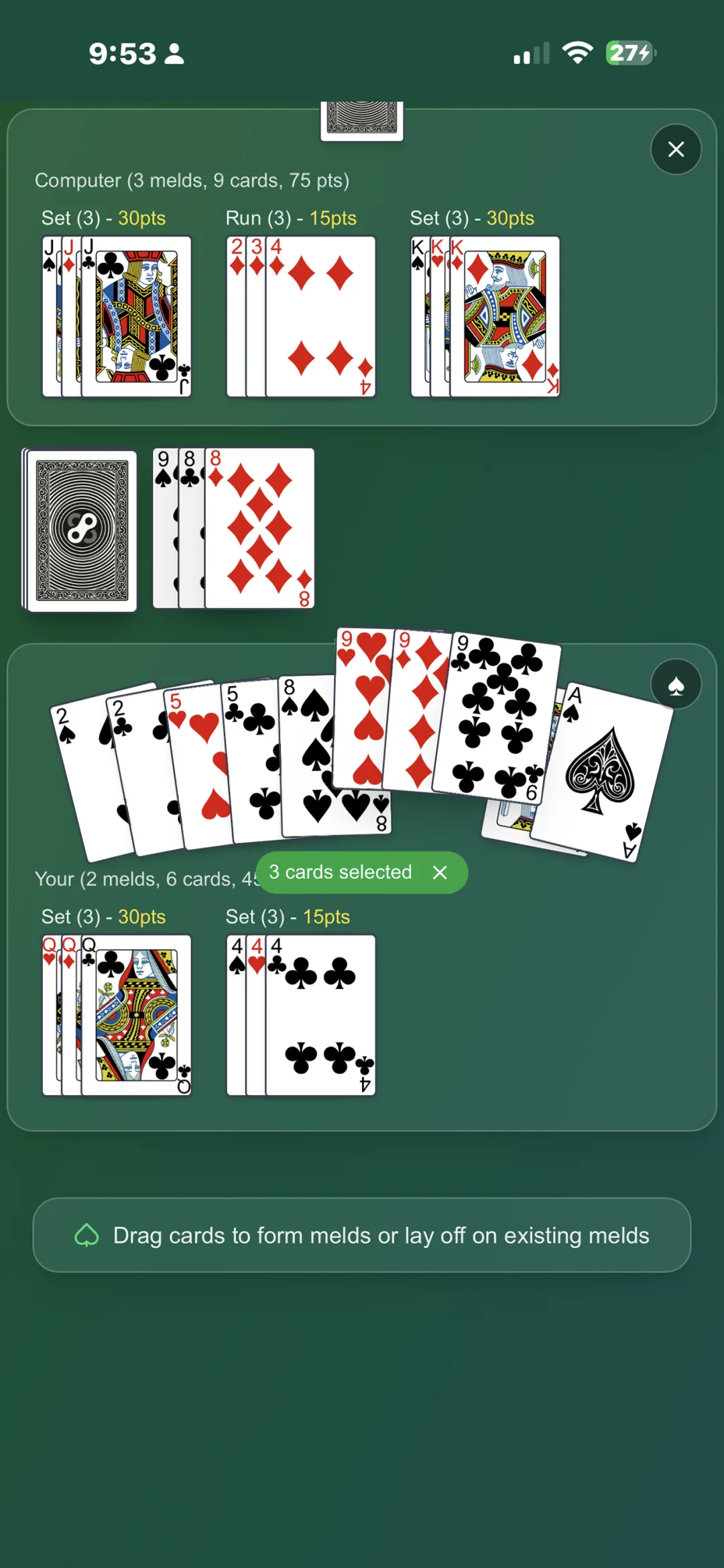 Rummy 500 Challenge screenshot