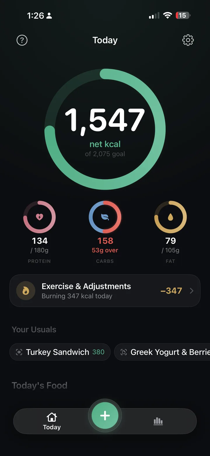 The Last Calorie Tracker screenshot