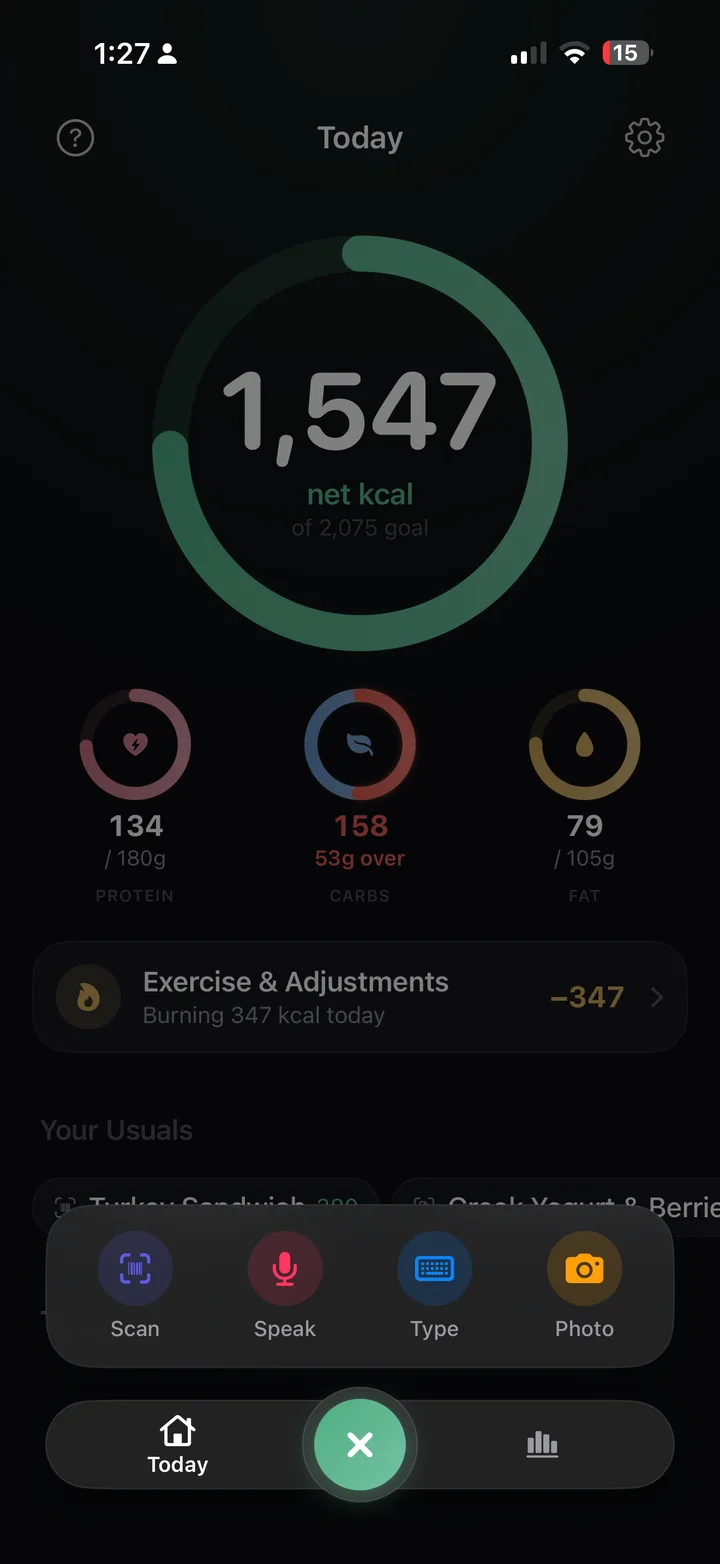 The Last Calorie Tracker screenshot
