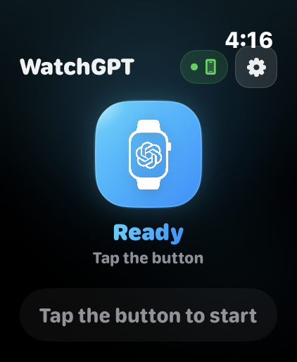 WatchGPT Apple Watch screenshot