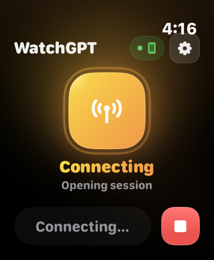 WatchGPT Apple Watch screenshot