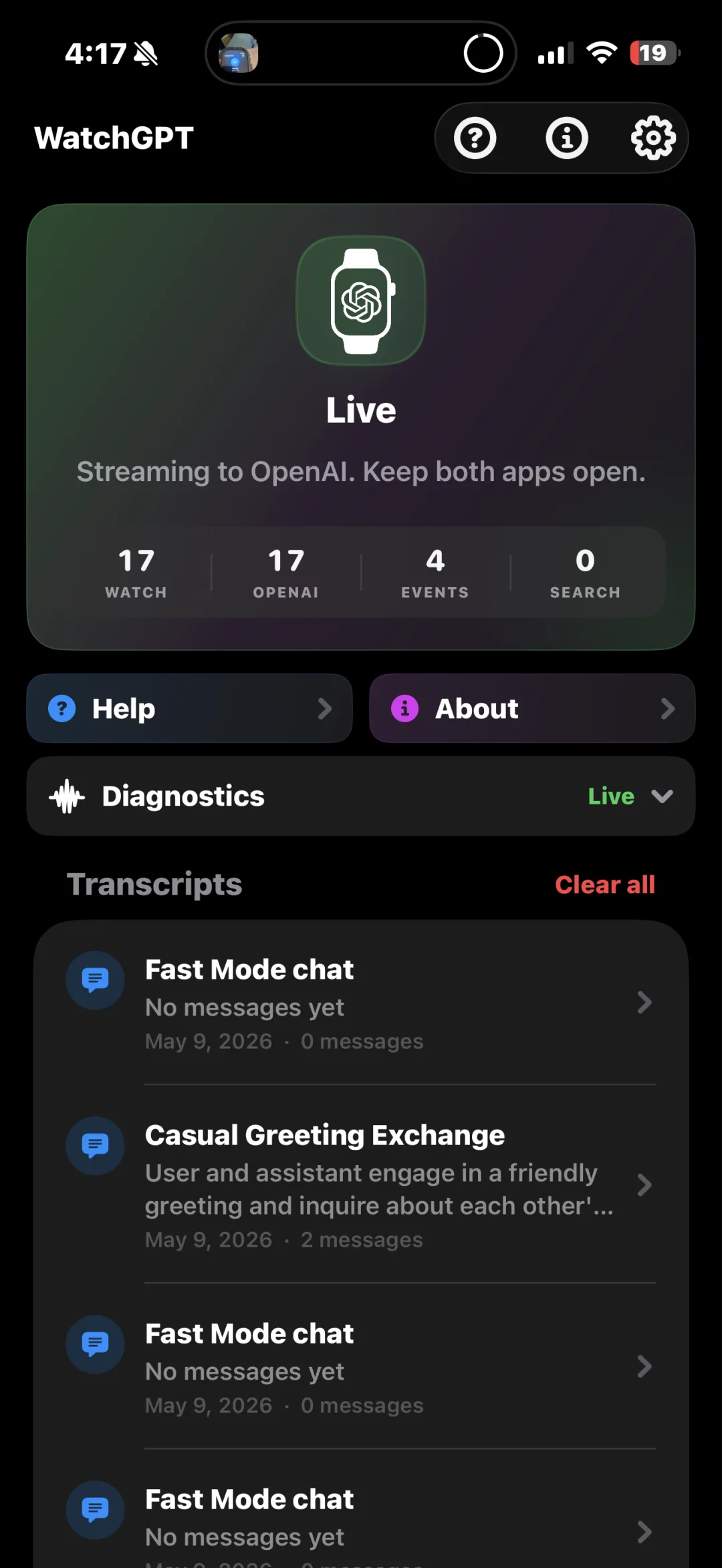WatchGPT screenshot